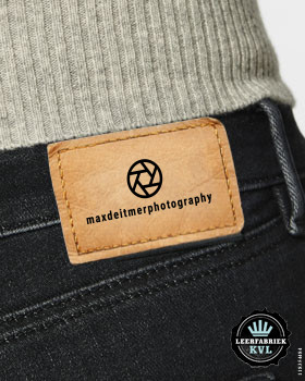 Leren Labels Met Logo