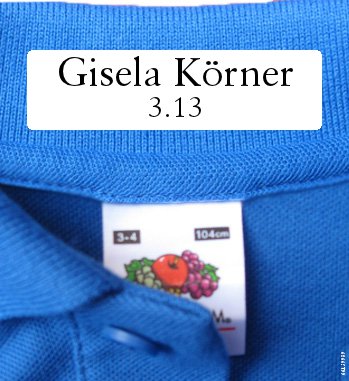 Naamlabels Kleding