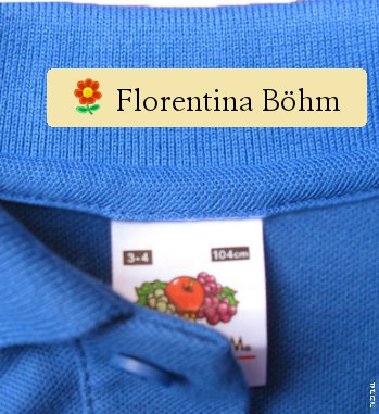 Naamlabels Kleding